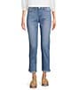 Code Bleu Weekend Stretch Denim High Rise Embroidered Boyfriend Jeans, Color:Glacier Wash - Image 1