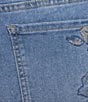 Code Bleu Weekend Stretch Denim High Rise Embroidered Boyfriend Jeans, Color:Glacier Wash - Image 4