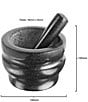 Cole & Mason Black Granite Mortar & Pestle 5#double; - Image 2
