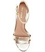 Color:Soft Gold - Image 5 - Adelaine Metallic Leather Ankle Strap Dress Sandals