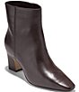 Cole Haan Blanche Snip Toe Block Heel Leather Booties - Image 1