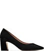 Cole Haan Blanche Suede Snip Toe Covered Block Heel Pumps - Image 2