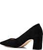 Cole Haan Blanche Suede Snip Toe Covered Block Heel Pumps - Image 3