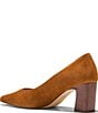 Cole Haan Blanche Suede Snip Toe Stacked Block Heel Pumps - Image 3