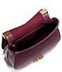 Cole Haan Celenea Saddle Convertible Crossbody Bag, Color:Black Garnet Lizard - Image 3