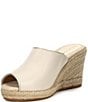 Color:Ivory - Image 4 - Cloudfeel Southcrest Espadrille Wedge Mules