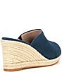 Color:Blue Wing - Image 2 - Cloudfeel Southcrest Suede Espadrille Wedge Mules