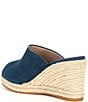 Color:Blue Wing - Image 3 - Cloudfeel Southcrest Suede Espadrille Wedge Mules