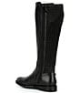 Color:Black - Image 3 - Clover Leather Stretch Tall Riding Boots