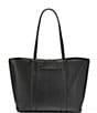 Color:Black - Image 2 - Essential Leather Tote Bag