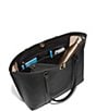 Color:Black - Image 3 - Essential Leather Tote Bag