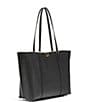 Color:Black - Image 4 - Essential Leather Tote Bag
