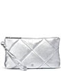 Color:Silver - Image 1 - Essential Silver Metallic Quilted Clutch