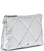 Color:Silver - Image 4 - Essential Silver Metallic Quilted Clutch