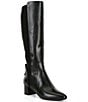 Color:Black - Image 1 - Go-To Leather Tall Stretch Fit Boots