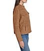 Cole Haan Goat Leather Stand Collar Snap Front Track Jacket - Image 6