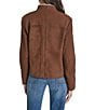 Cole Haan Goat Leather Stand Collar Snap Front Track Jacket - Image 2