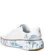 Color:Optic White/Blue - Image 3 - GrandPrø Topspin Leather Floral Platform Sneakers