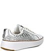 Color:Silver Woven - Image 2 - GrandPrø Topspin Woven Metallic Leather Platform Sneakers