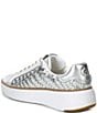 Color:Silver Woven - Image 3 - GrandPrø Topspin Woven Metallic Leather Platform Sneakers