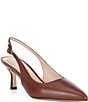 Cole Haan Hansell Leather Slingback Stack Heel Pumps - Image 1
