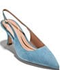 Cole Haan Hansell Suede Slingback Stack Heel Pumps - Image 1
