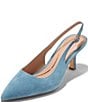 Cole Haan Hansell Suede Slingback Stack Heel Pumps - Image 4