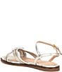 Color:Soft Gold/Silver - Image 3 - Jinty Knot Metallic Leather Sandals