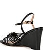 Color:Black Leather - Image 3 - Jitney Leather Knot Wedge Sandals