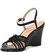Color:Black Leather - Image 4 - Jitney Leather Knot Wedge Sandals