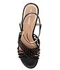 Color:Black Leather - Image 5 - Jitney Leather Knot Wedge Sandals