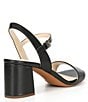 Color:Black Leather - Image 2 - Josie Leather Block Heel Dress Sandals