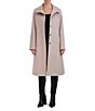 Color:Stone - Image 4 - Long Sleeve Button Front Wool Blend Coat