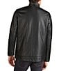 Color:Black - Image 2 - Faux-Leather Motorcycle Jacket