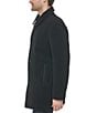 Cole Haan Wool Blend Collared Plush Car Coat, Color:Black - Image 3