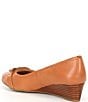 Color:Pecan - Image 3 - Malta Leather Bow Wedges