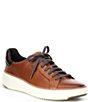 Color:Cole Haan British Tan - Image 1 - Men's GrandPrø Topspin Leather Lace-Up Sneakers