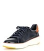 Color:Navy Blazer - Image 4 - Men's GrandPrø Topspin Leather Sneakers
