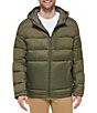 Color:Army Green - Image 1 - Mens Hooded Puffer 540 Jacket