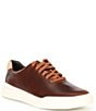 Color:Acorn/Sesame/Ivory - Image 1 - Men's Rally Perforated Leather Sneakers