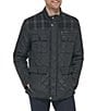Cole Haan Mixed Media Diamond Quilted Wool Blend Jacket - Image 1