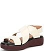 Color:Ivory/CH Bloodstone - Image 4 - OG Leather Platform Sandals