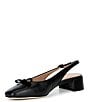 Cole Haan Patsy Leather Slingback Block Heel Bow Pumps - Image 4