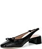 Cole Haan Patsy Leather Slingback Block Heel Bow Pumps - Image 4