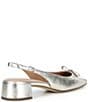 Cole Haan Patsy Metallic Leather Slingback Block Heel Bow Pumps - Image 2