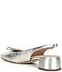 Cole Haan Patsy Metallic Leather Slingback Block Heel Bow Pumps - Image 3