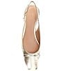 Cole Haan Patsy Metallic Leather Slingback Block Heel Bow Pumps - Image 5