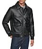 Cole Haan Pebble-Faux-Leather Aviator Jacket - Image 1