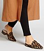 Color:Ocelot - Image 6 - Piper Leopard Print Calf Hair Loafer Mules