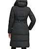 Cole Haan Signature Taffeta Down Quilted Oversize Hooded Front Zip Coat, Color:Black - Image 2